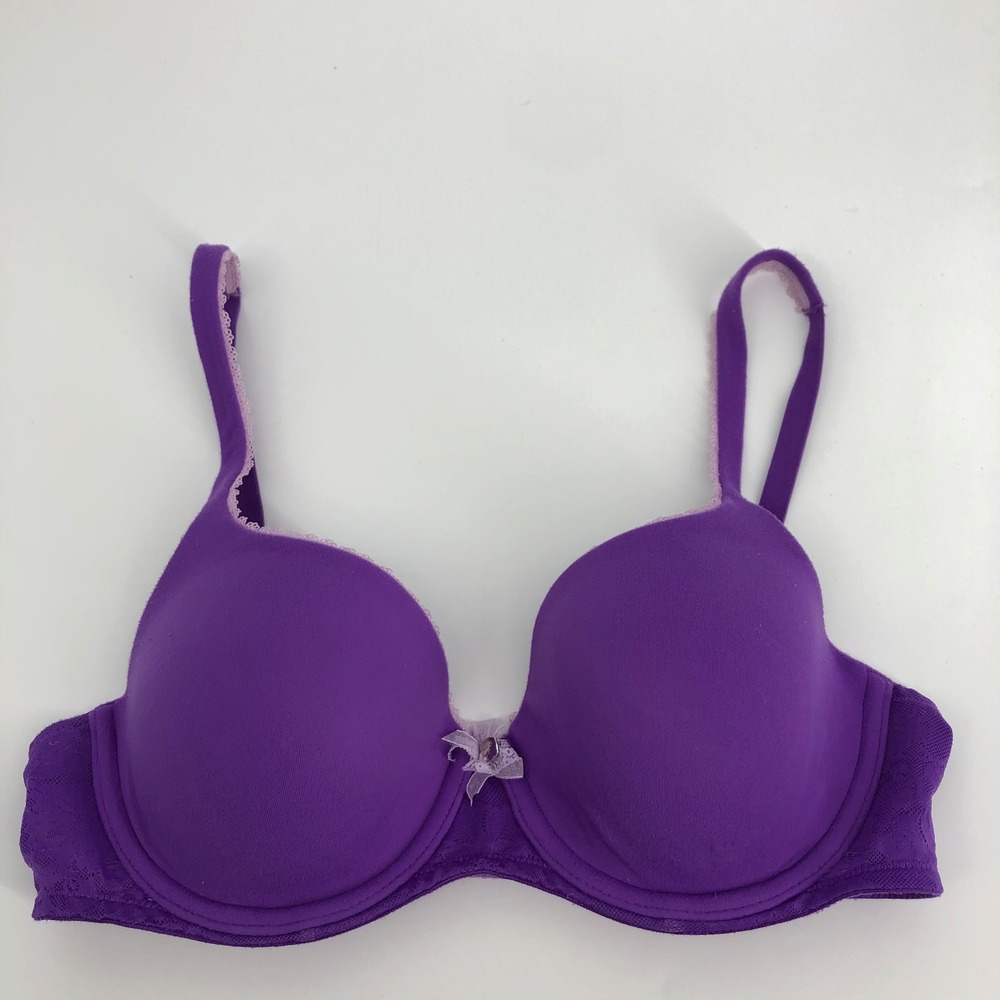 Vintage Victorias Secret Womens Body‎ by Victoria Lined Demi Bra Size 34D Purple